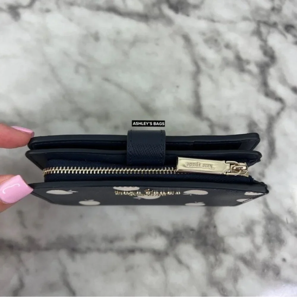 Kate Spade Staci Orchard Toss Printed Medium Compact Bifold Wallet
